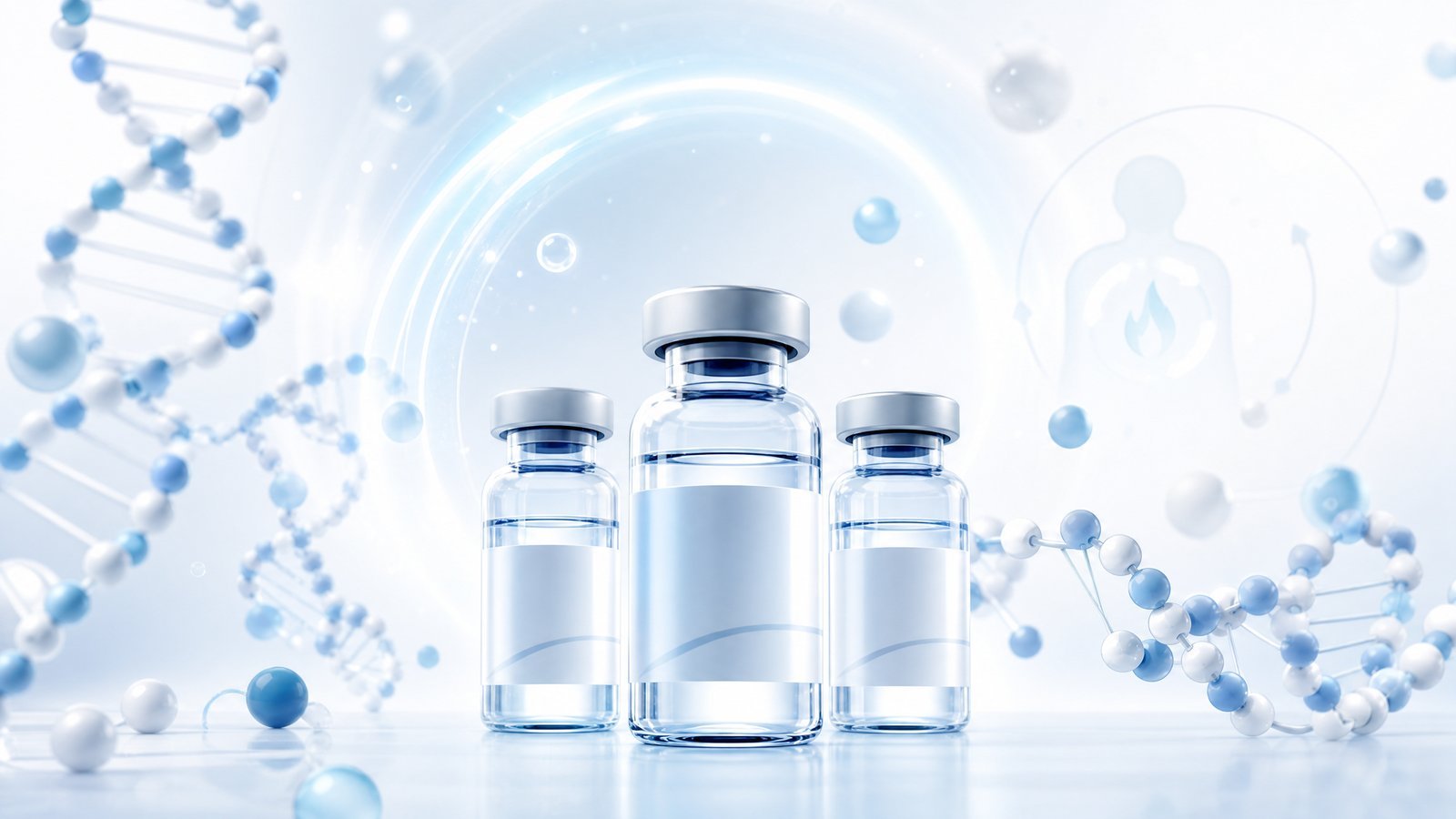 GLP-1 výzkumné peptidy retatrutide semaglutide tirzepatide koncept metabolismu